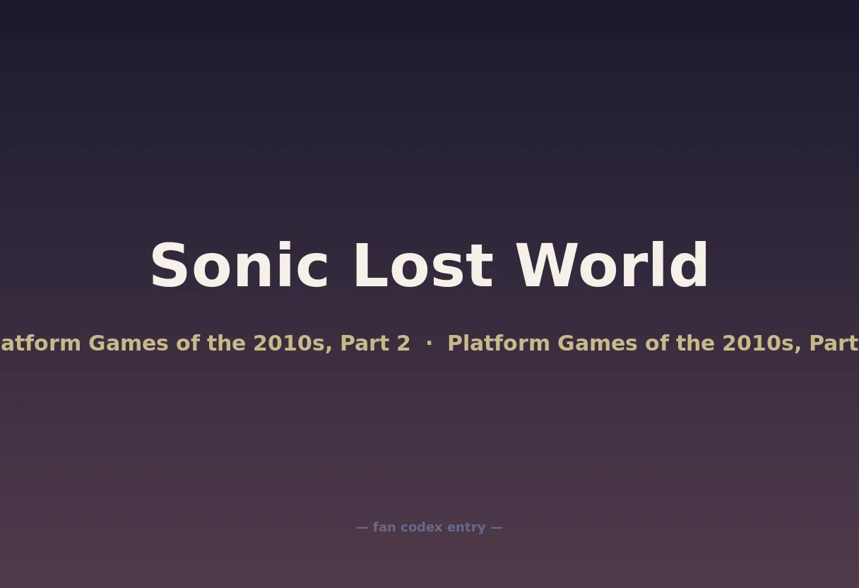 Sonic Lost World