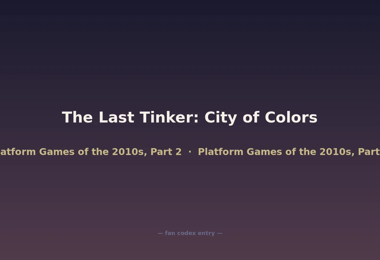 The Last Tinker: City of Colors