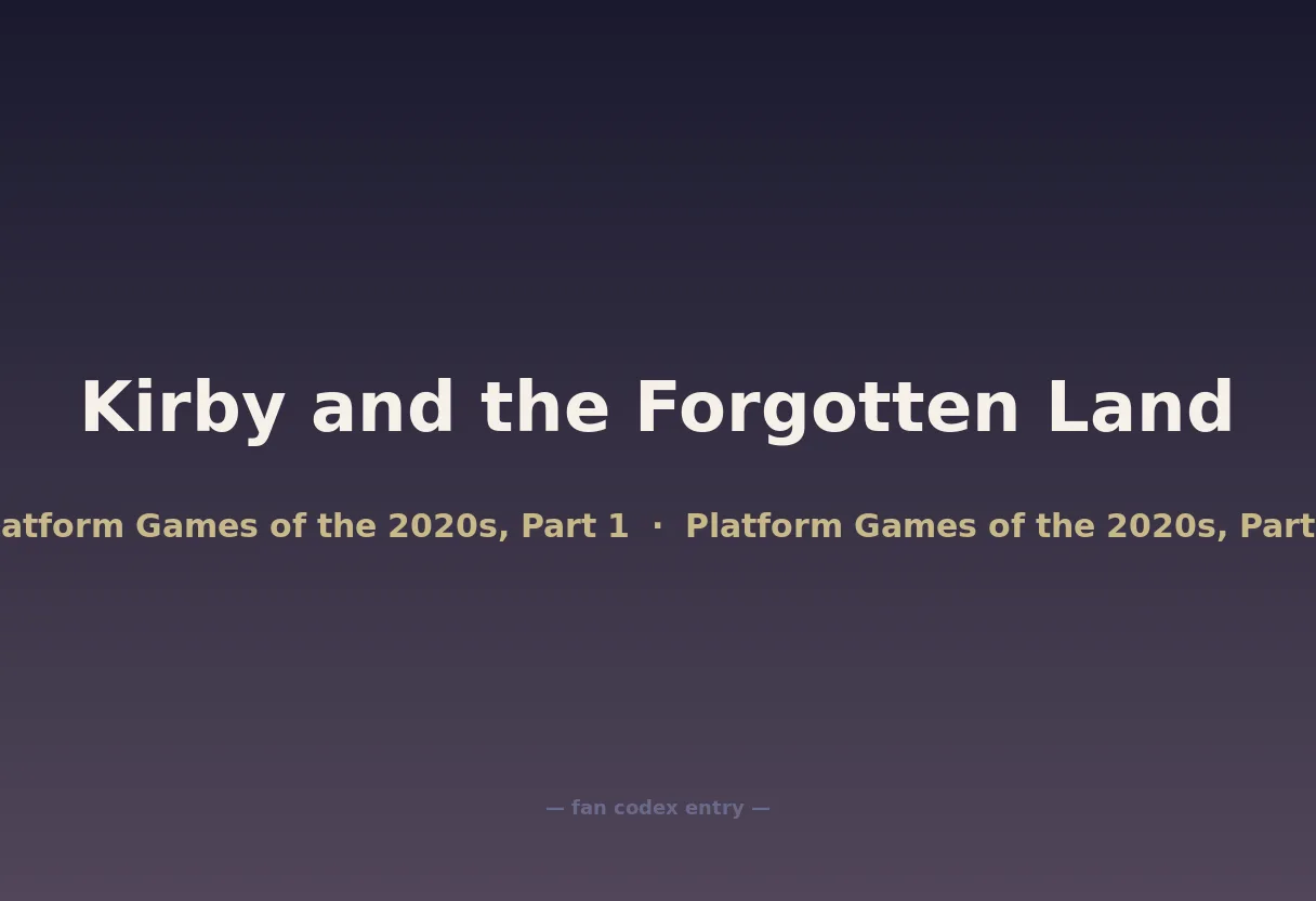 Kirby and the Forgotten Land