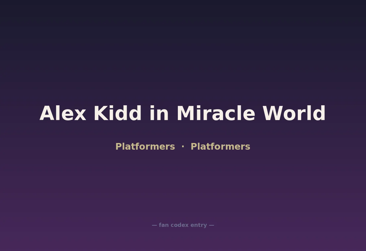 Alex Kidd in Miracle World