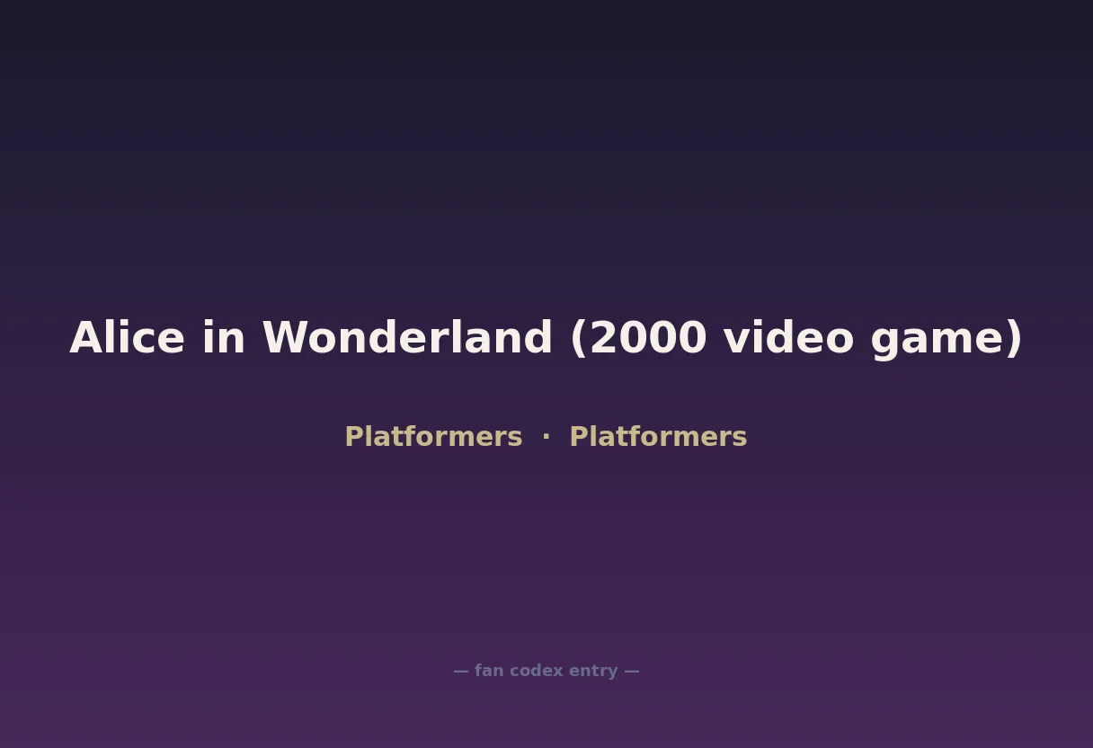 Alice in Wonderland (2000 video game)