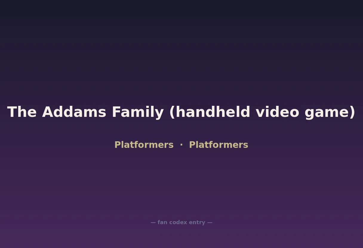 The Addams Family (handheld video game)