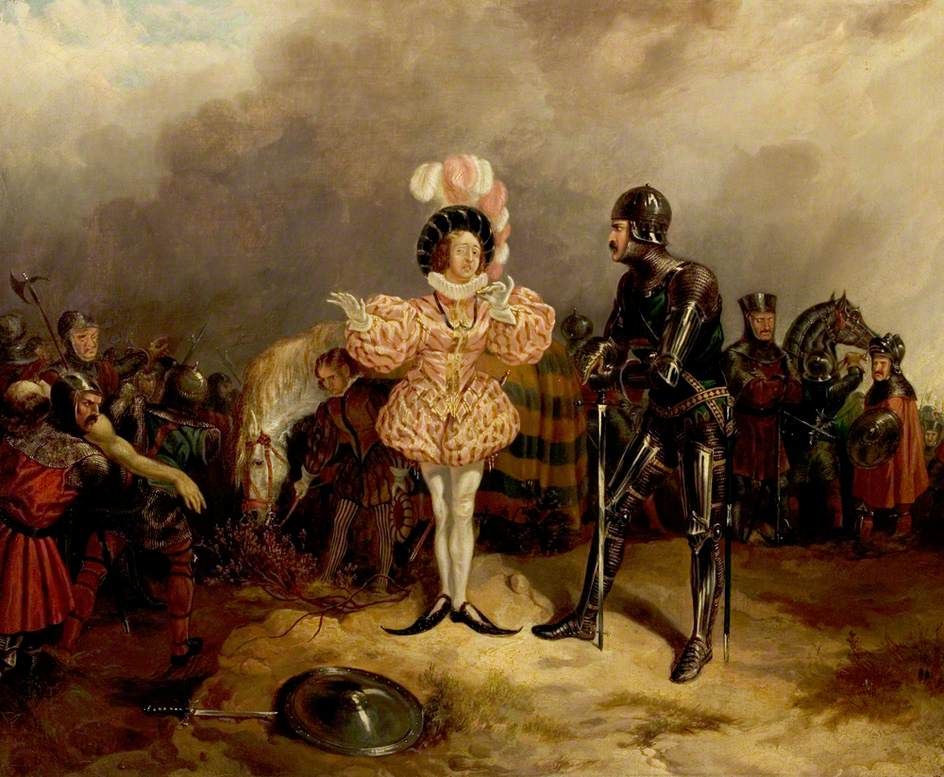 'Henry IV', Part I, Act I, Scene 3, Hotspur and the Fop Samuel John Egbert Jones (1797–1861) Royal Shakespeare Theatre