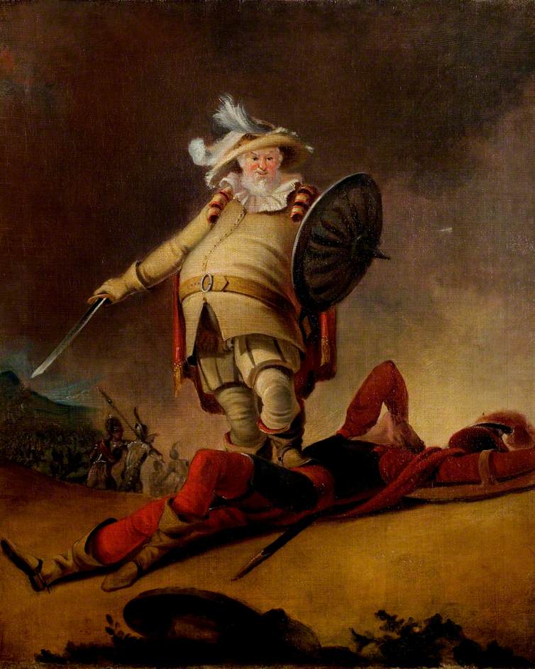 'Henry IV', Part I, Act V, Scene 4, Falstaff and the Dead Body of Hotspur Robert Smirke (1753–1845) Royal Shakespeare Theatre