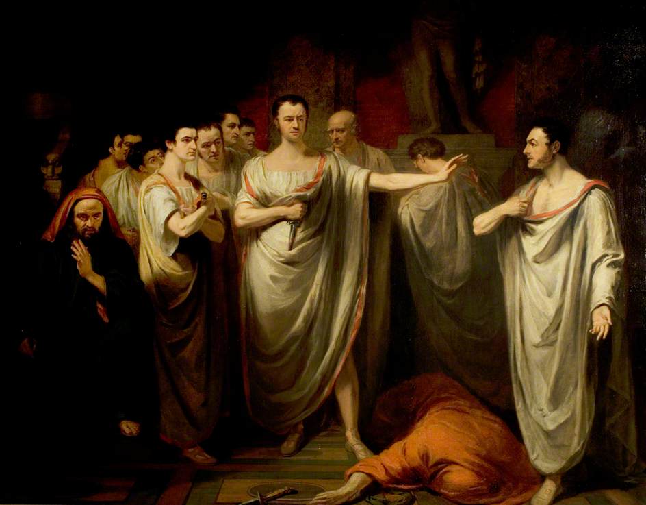 'Julius Caesar', Act III, Scene 2, the Murder Scene George Clint (1770–1854) Royal Shakespeare Theatre