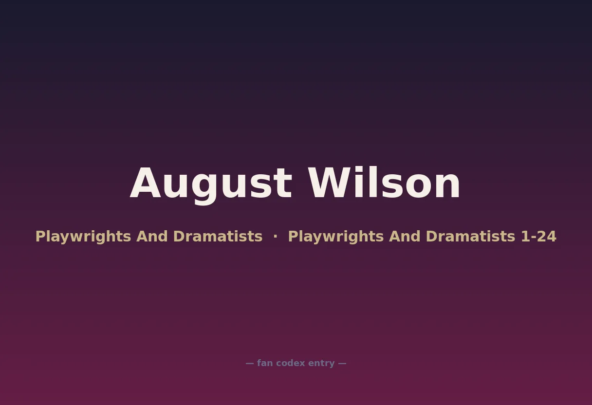 August Wilson