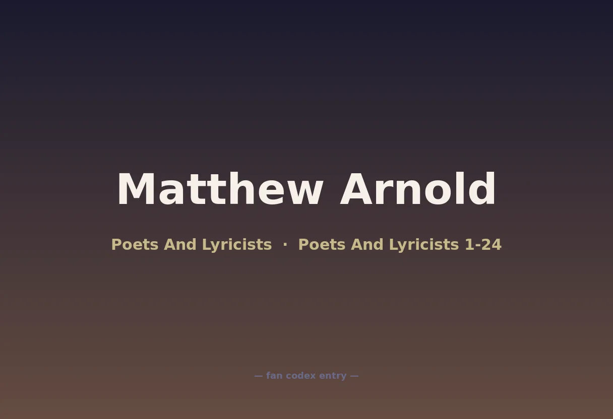 Matthew Arnold