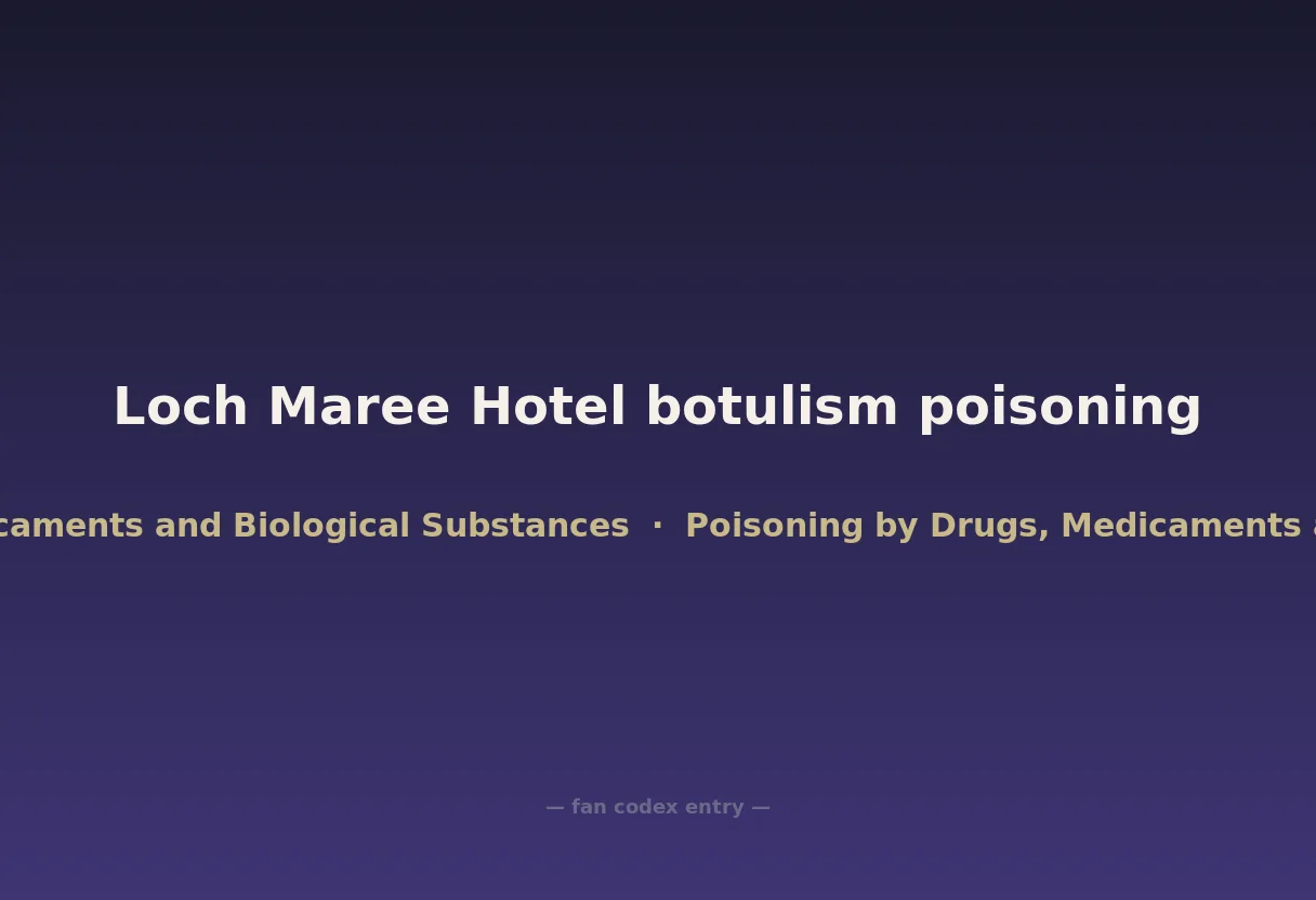 Loch Maree Hotel botulism poisoning