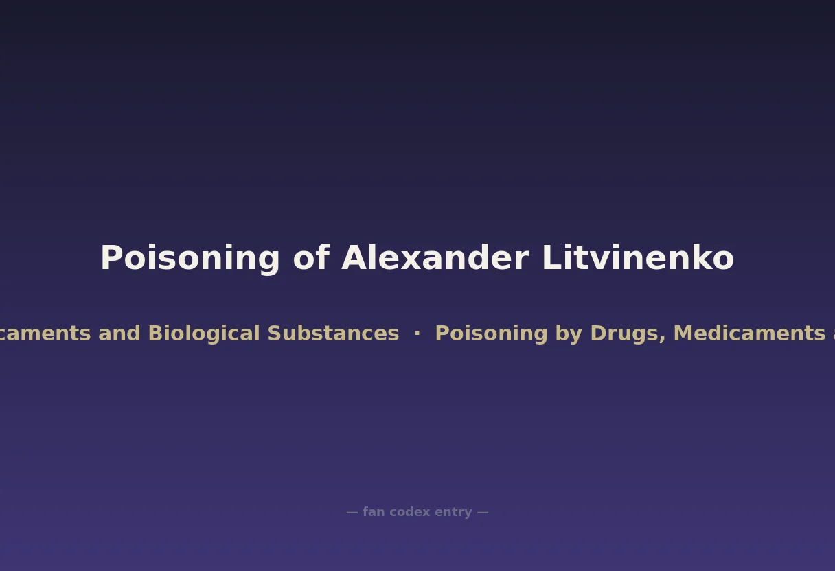 Poisoning of Alexander Litvinenko