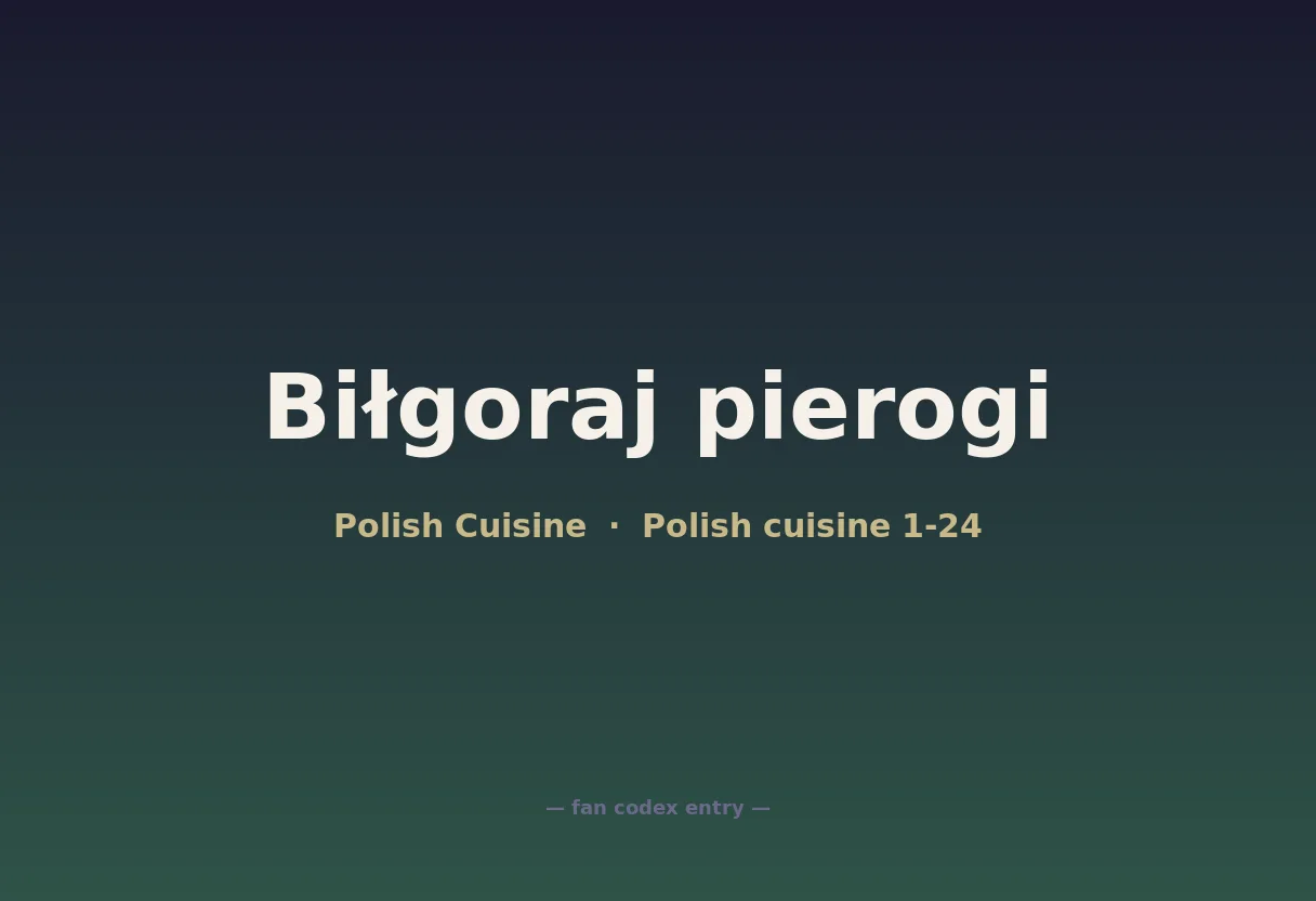 Biłgoraj pierogi