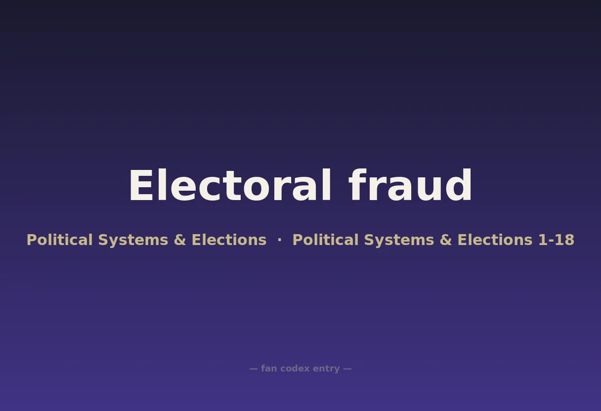 Electoral fraud