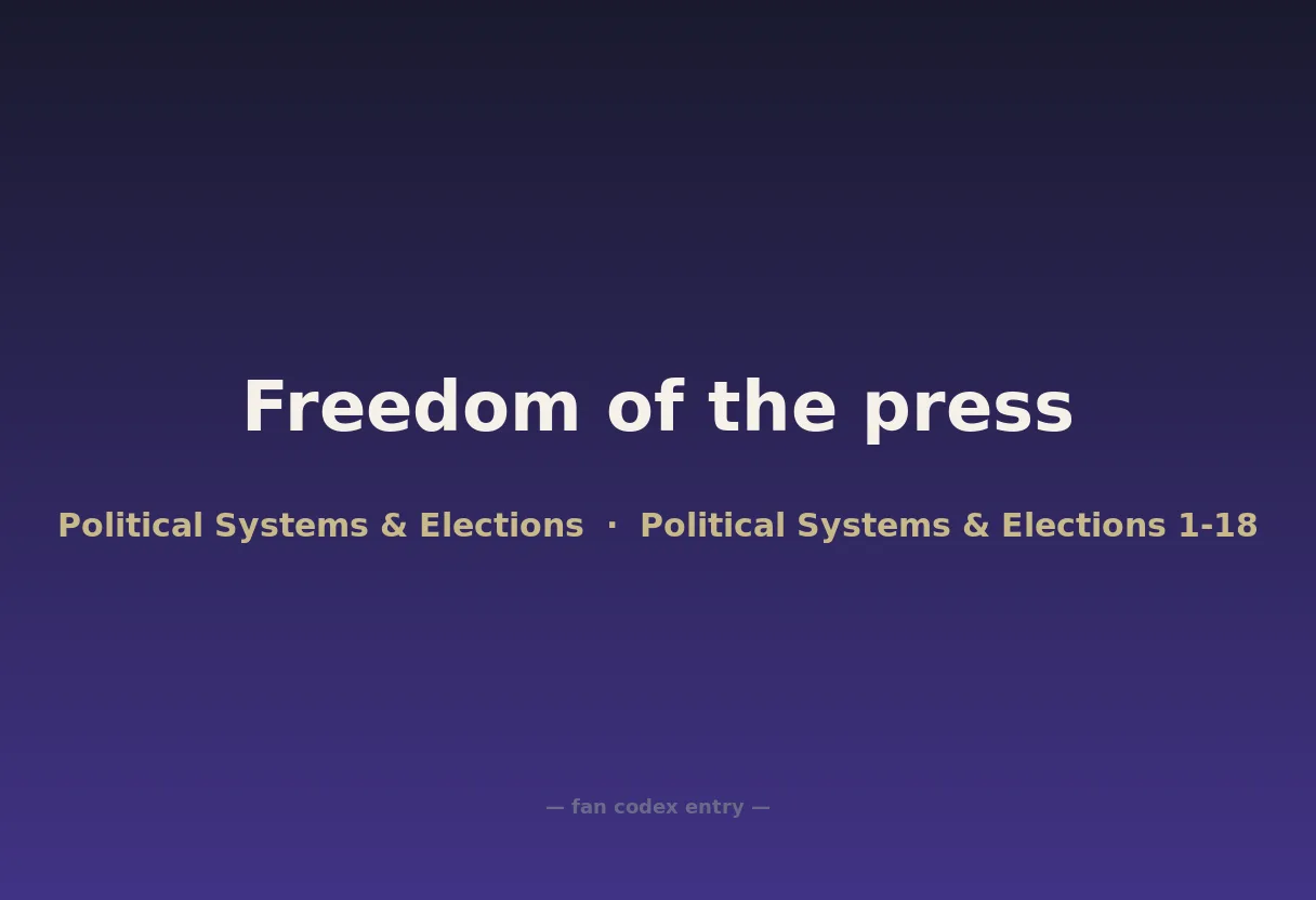 Freedom of the press