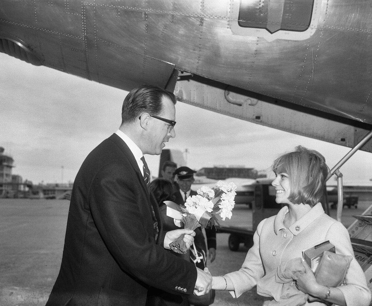 Aankomst France Gall op Schiphol, Bestanddeelnr 917-7830