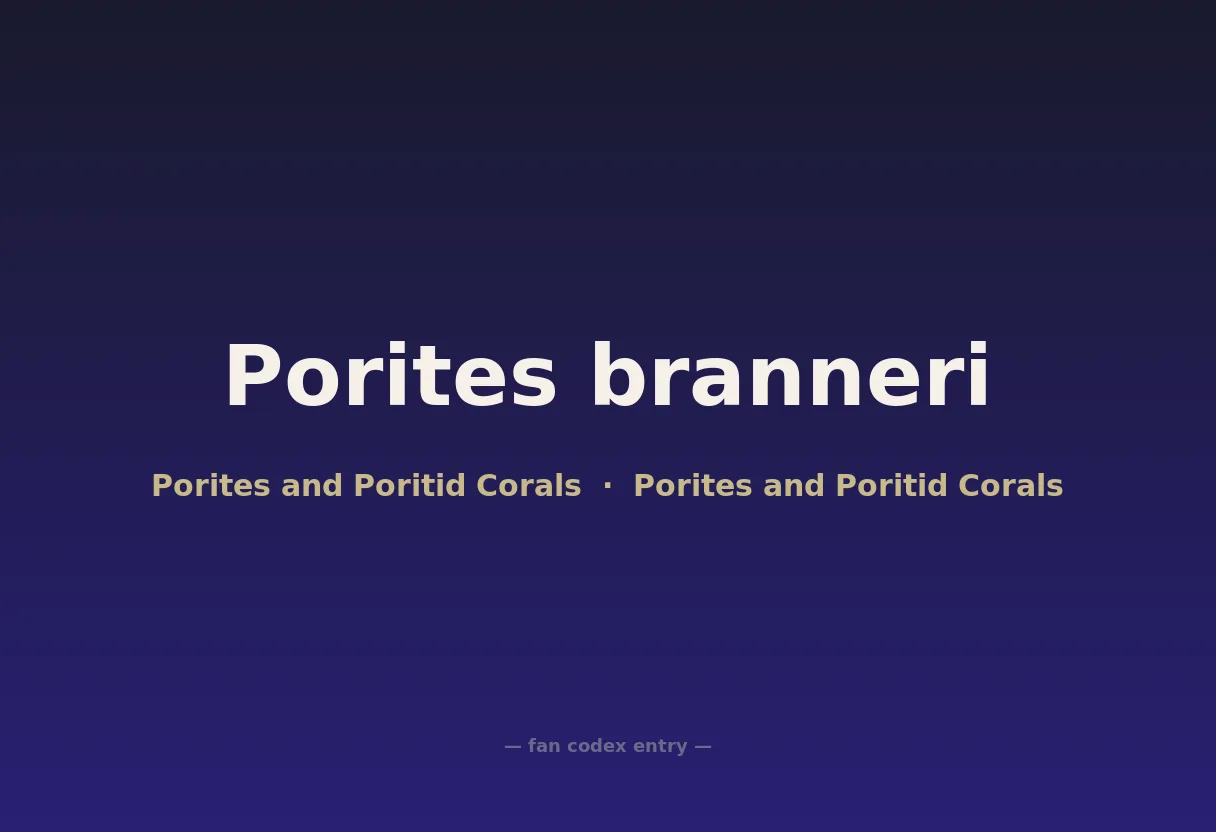 Porites branneri