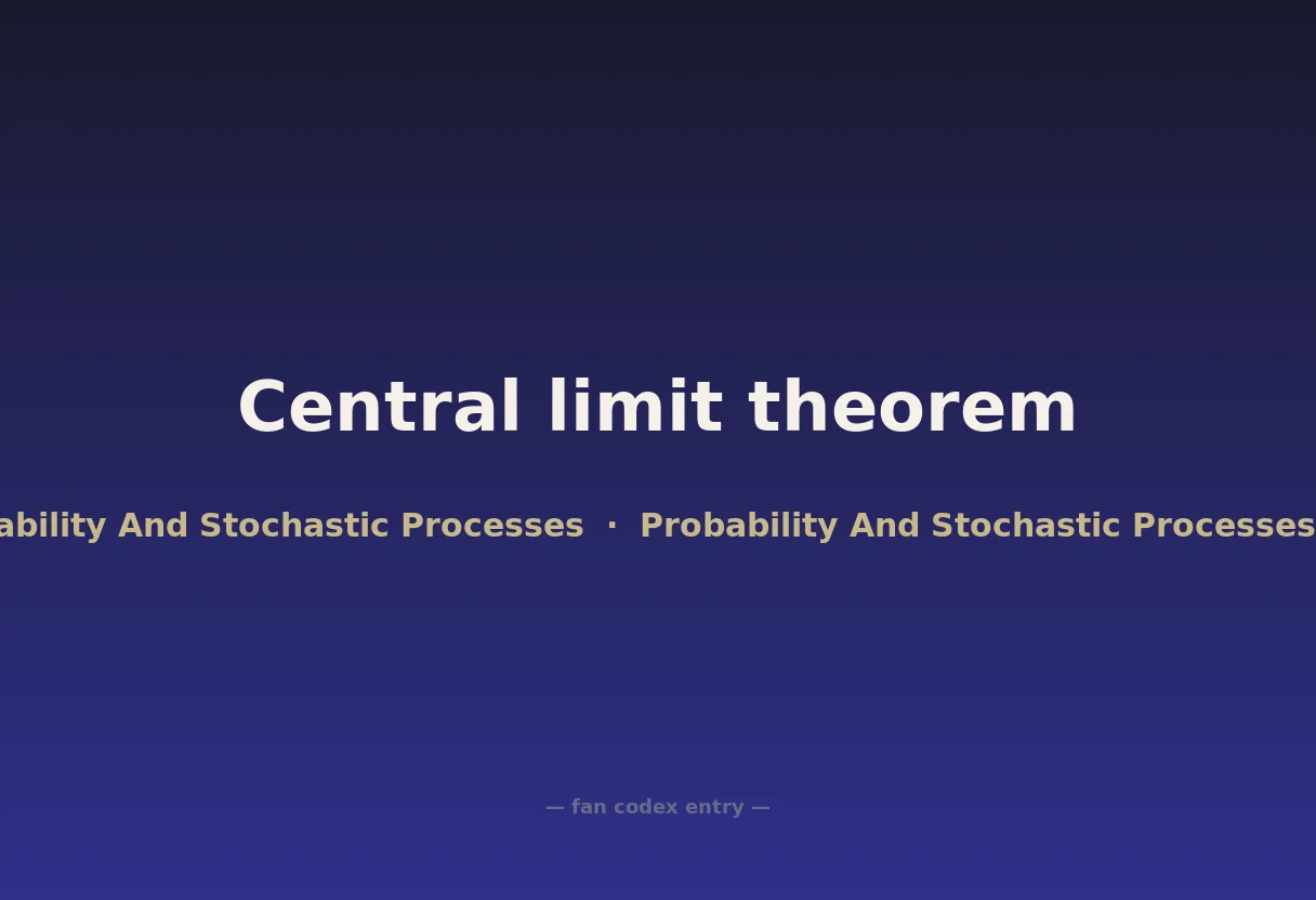 Central limit theorem