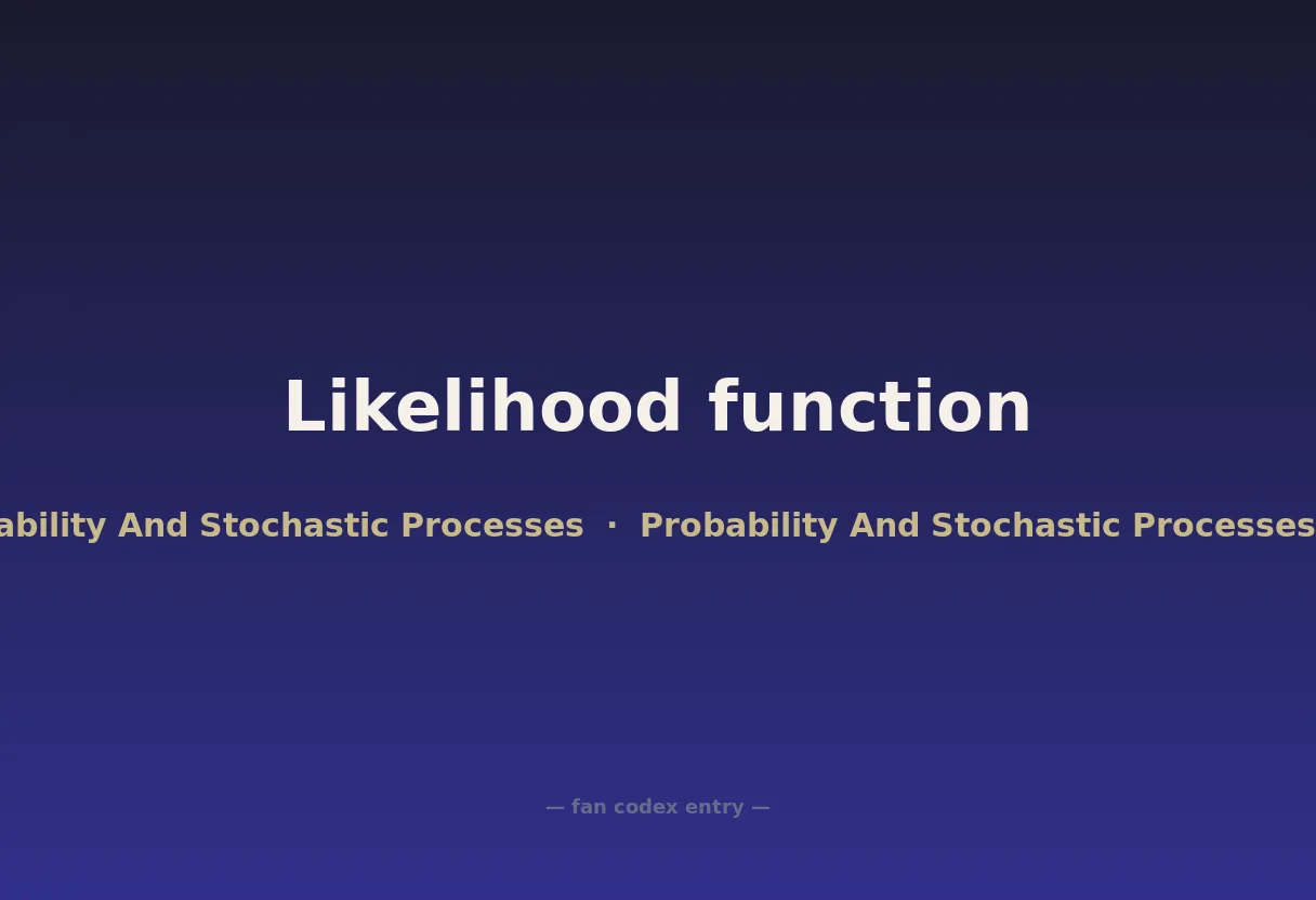 Likelihood function