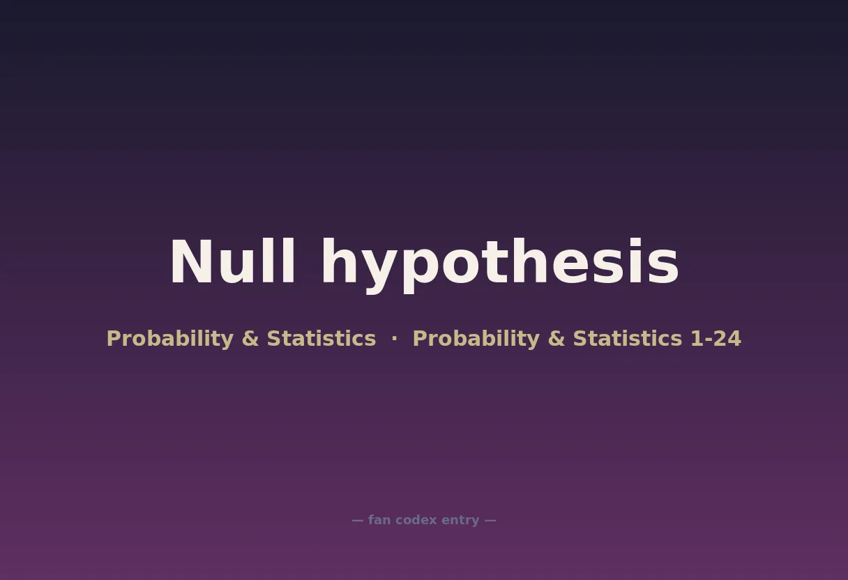 Null hypothesis
