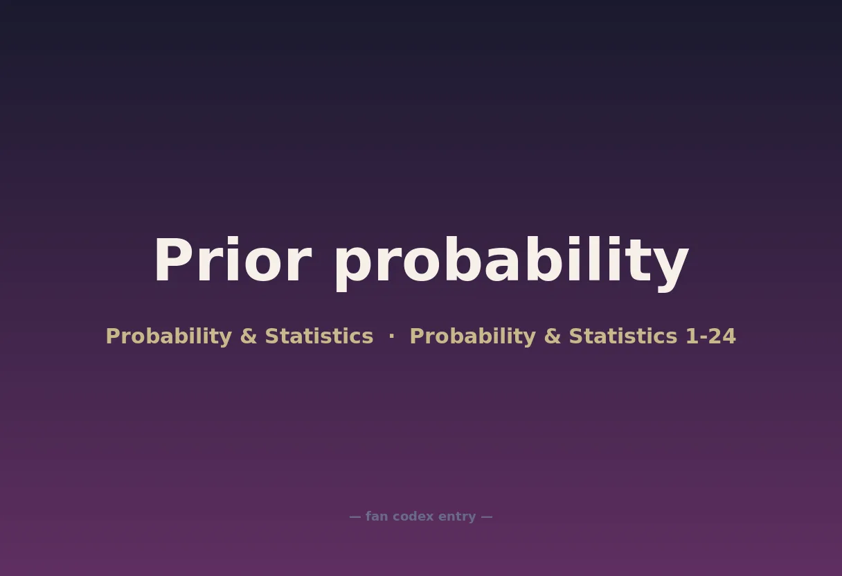 Prior probability