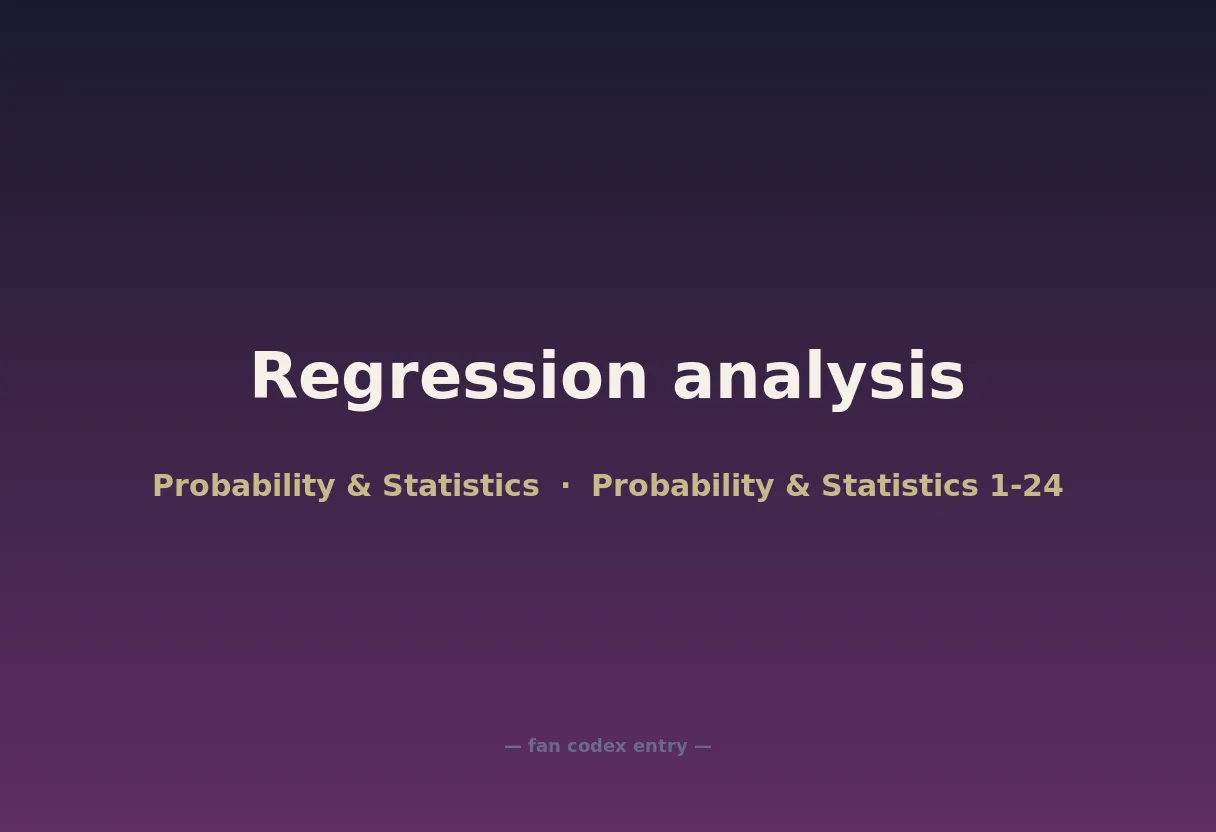 Regression analysis