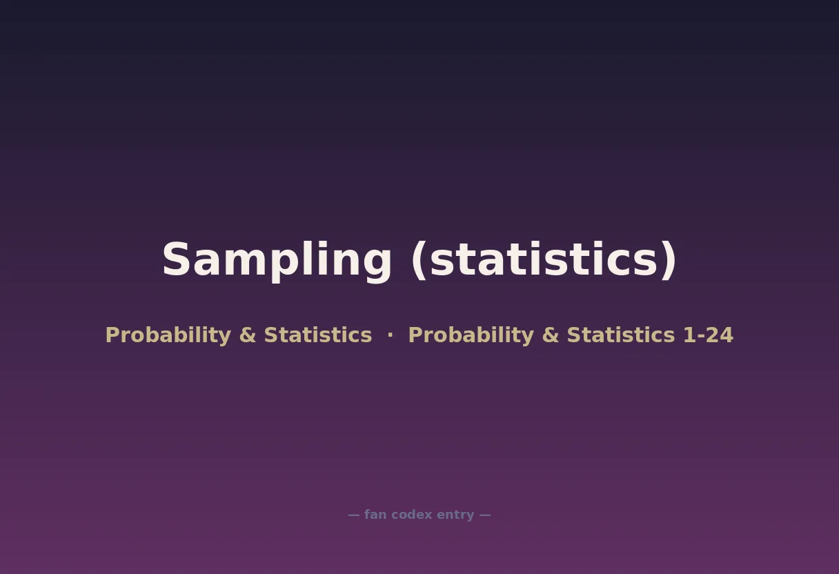Sampling (statistics)