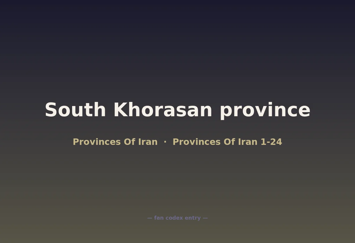 South Khorasan province