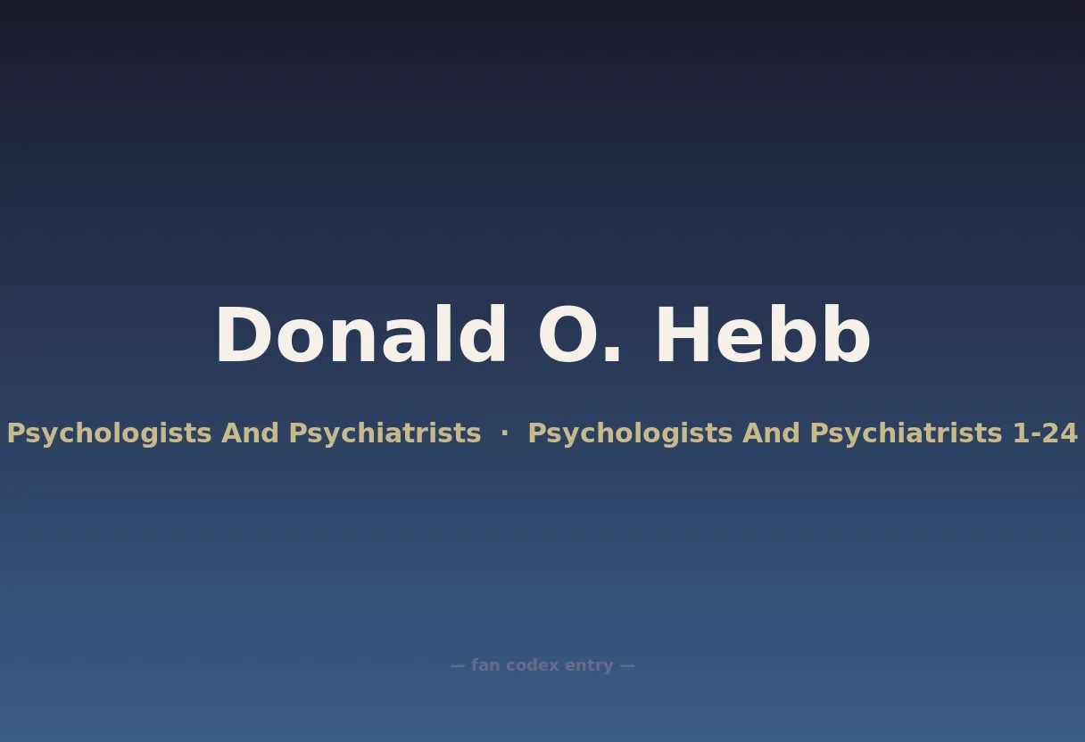 Donald O. Hebb