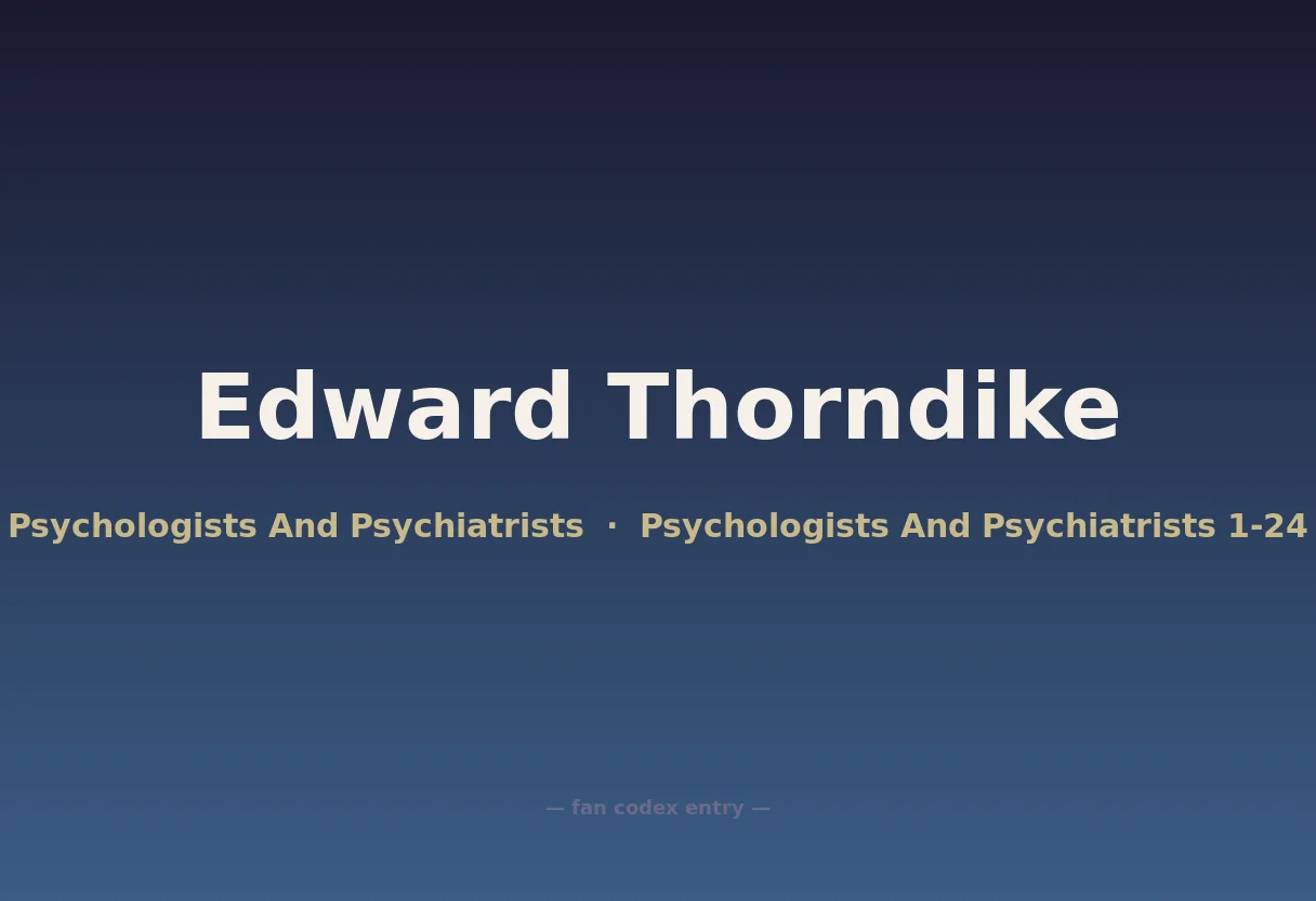 Edward Thorndike