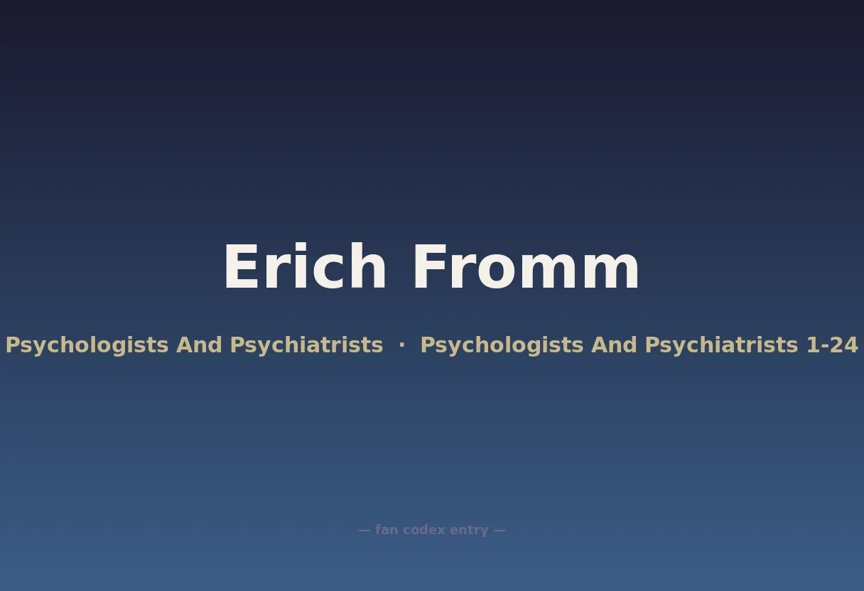 Erich Fromm