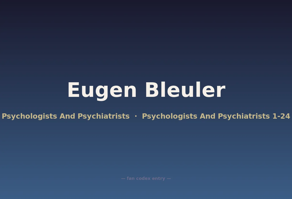 Eugen Bleuler