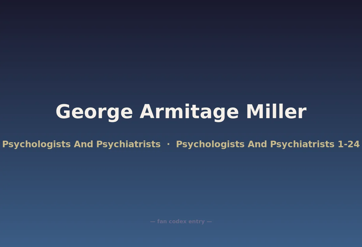George Armitage Miller