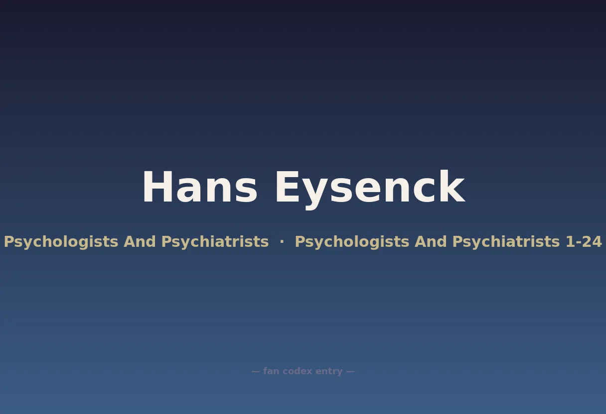 Hans Eysenck