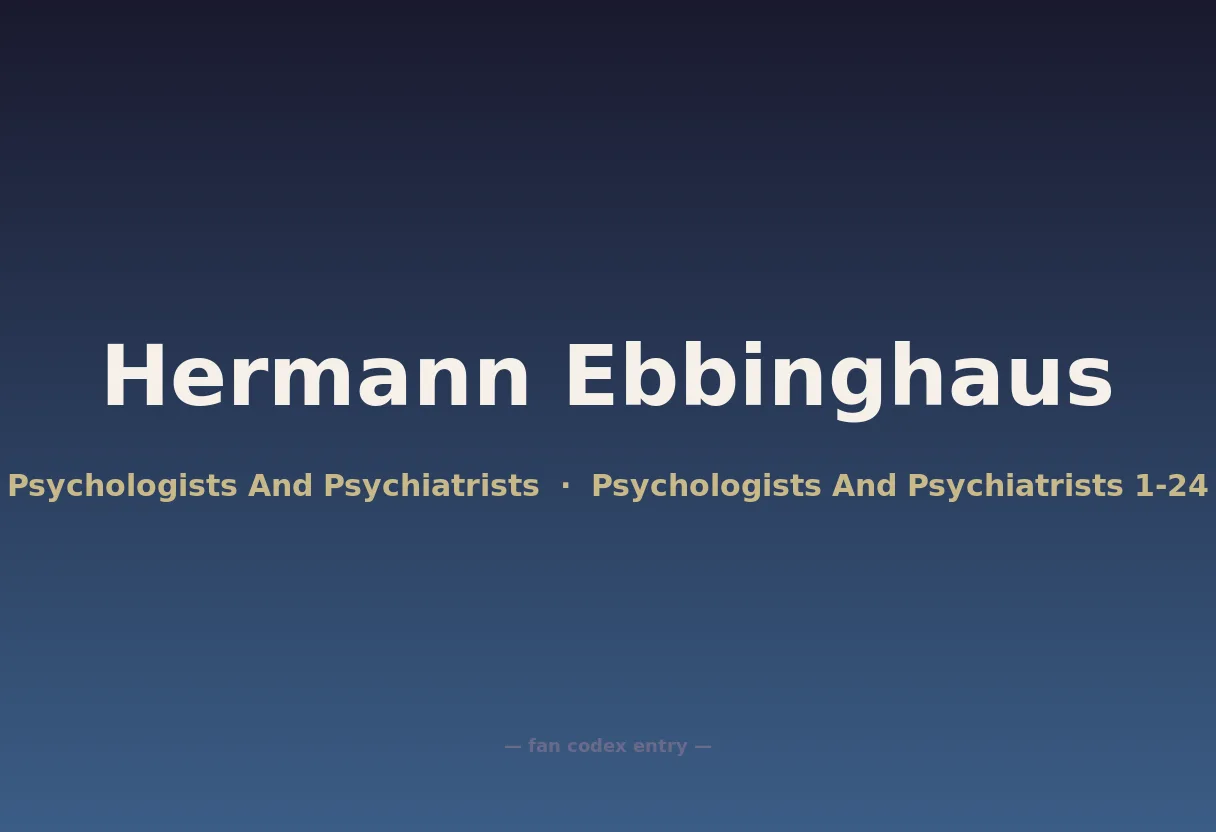 Hermann Ebbinghaus