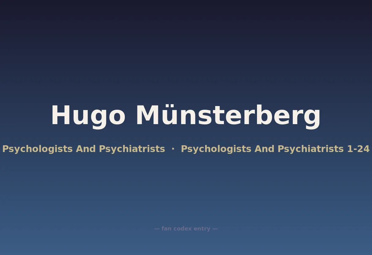 Hugo Münsterberg