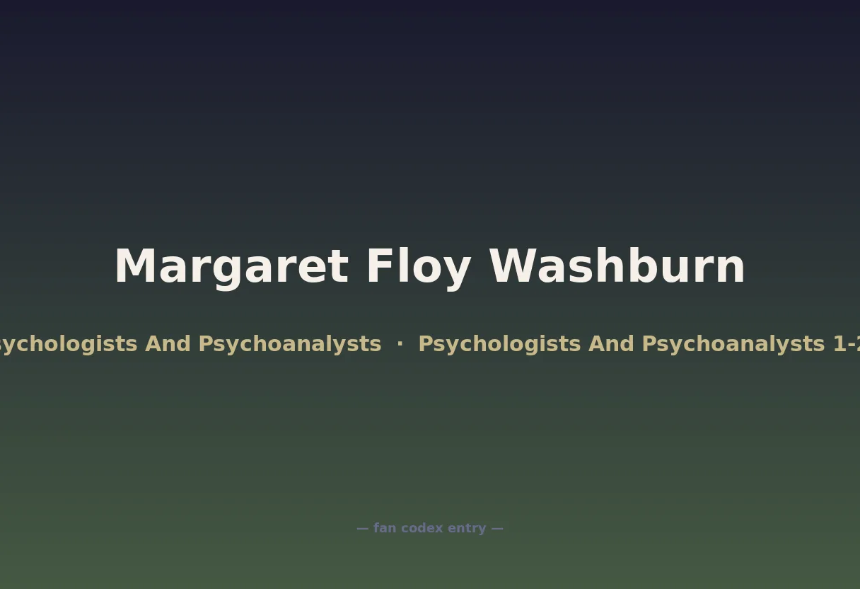 Margaret Floy Washburn