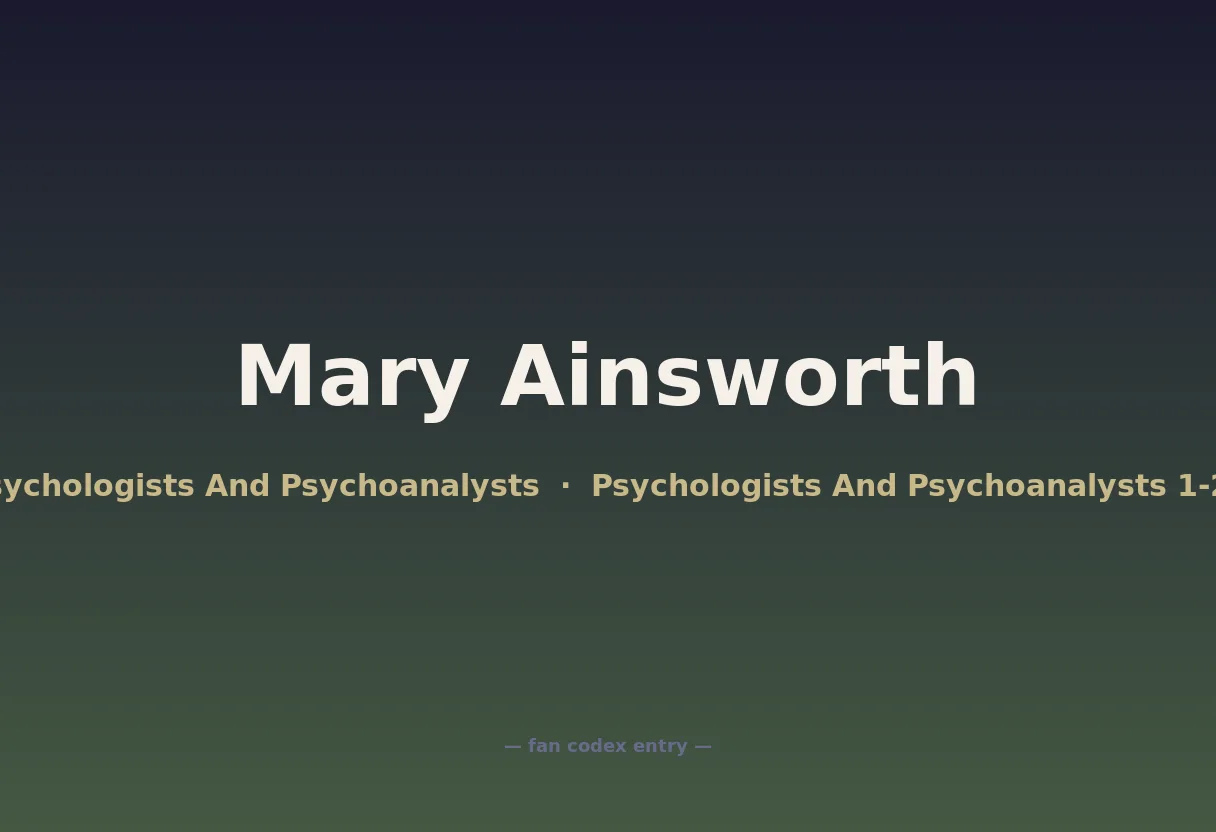 Mary Ainsworth