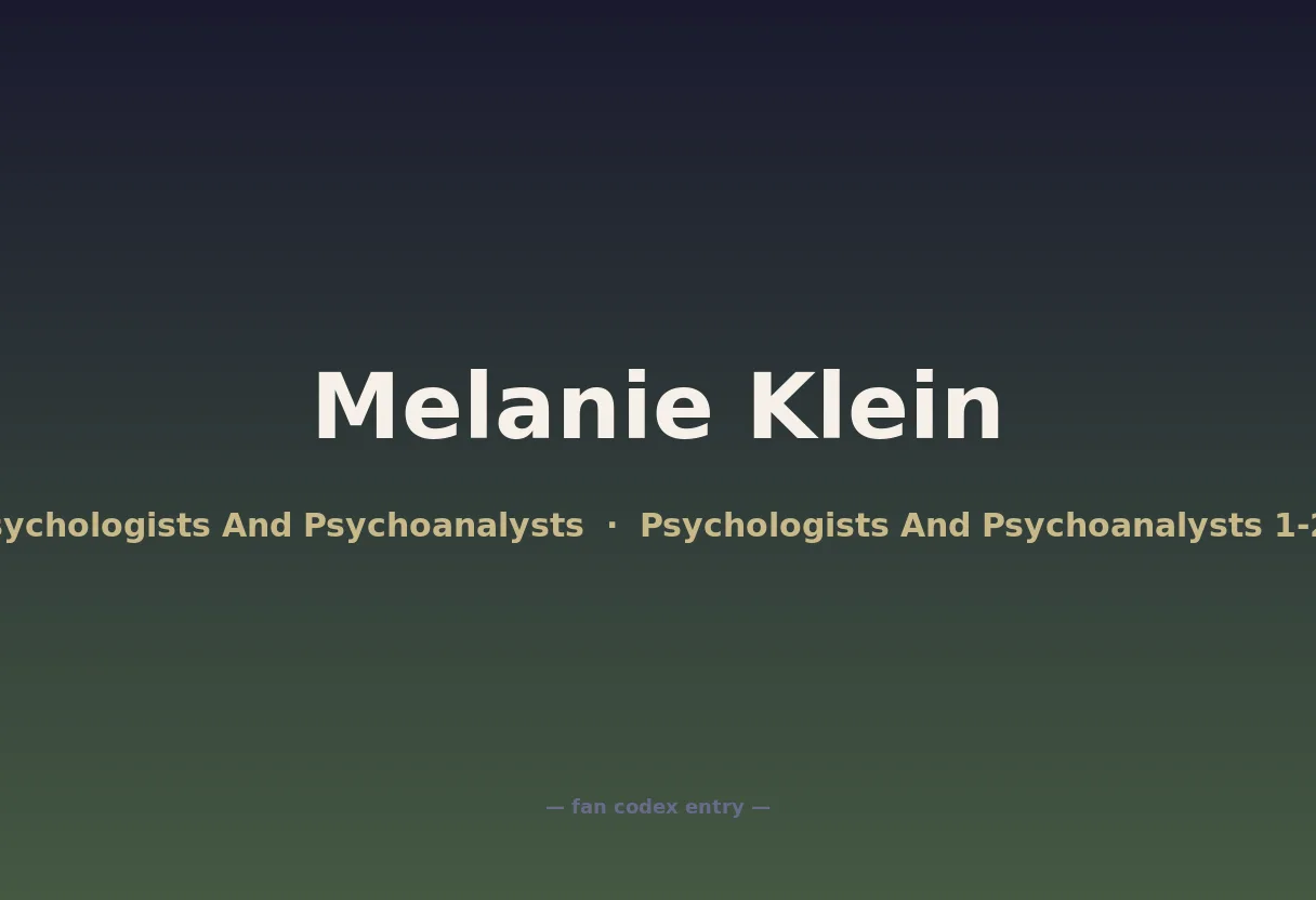 Melanie Klein
