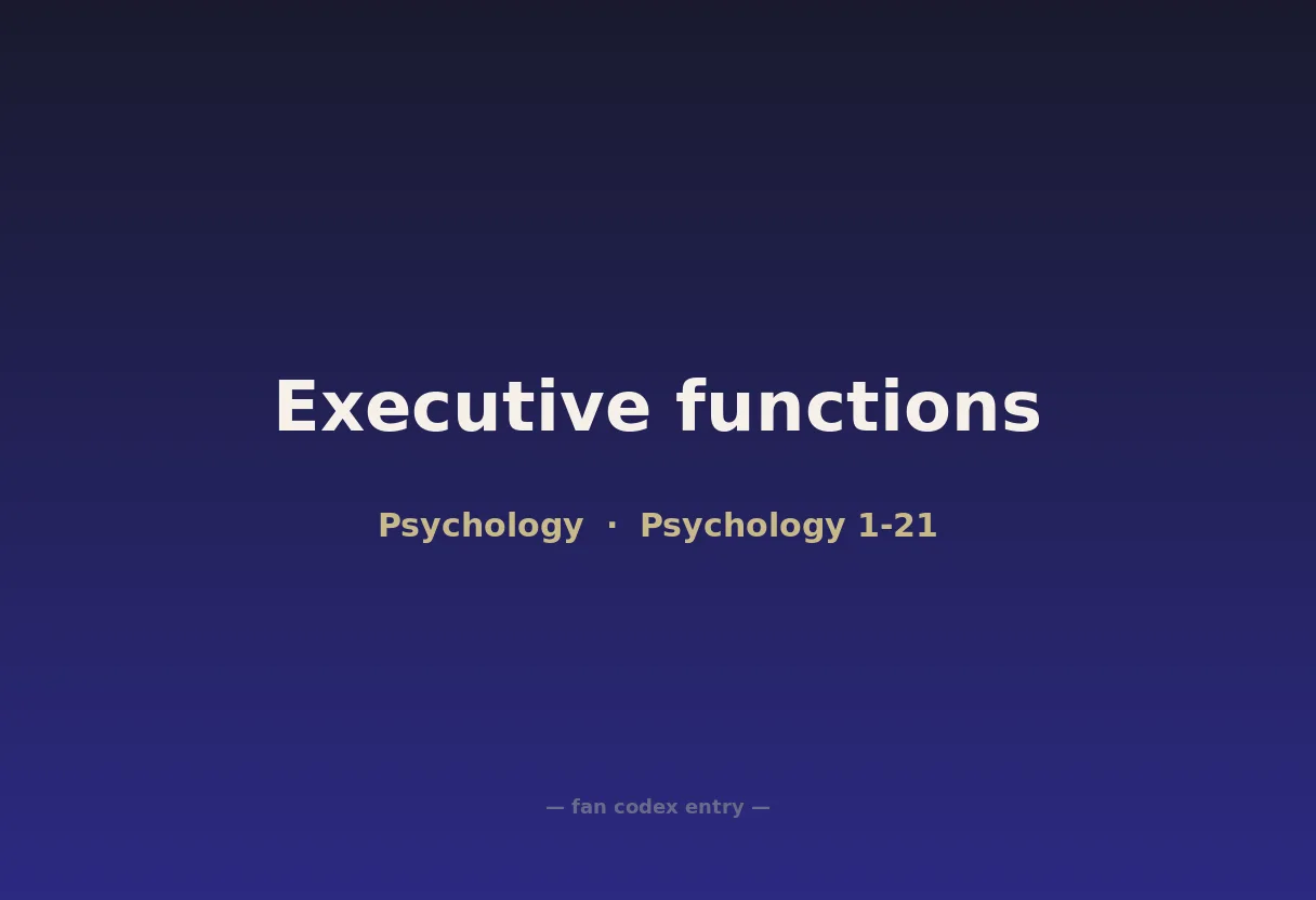 Executive functions