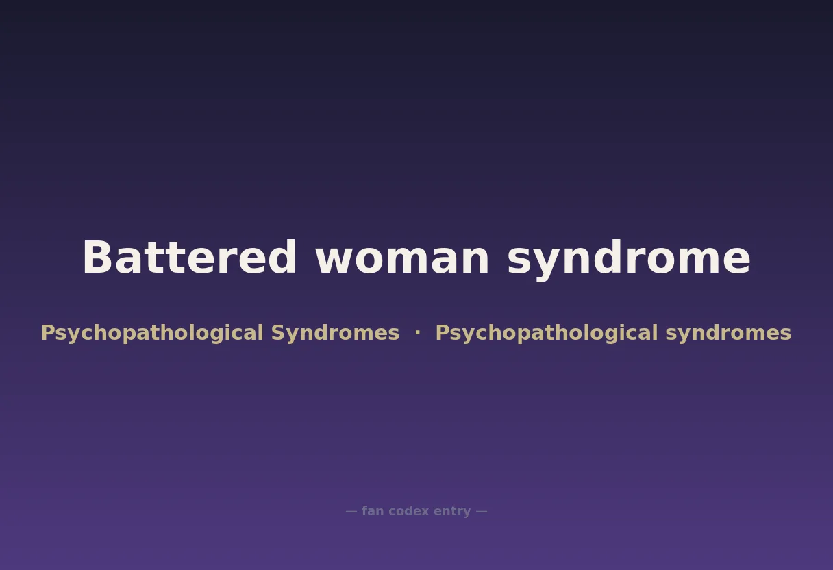 Battered woman syndrome
