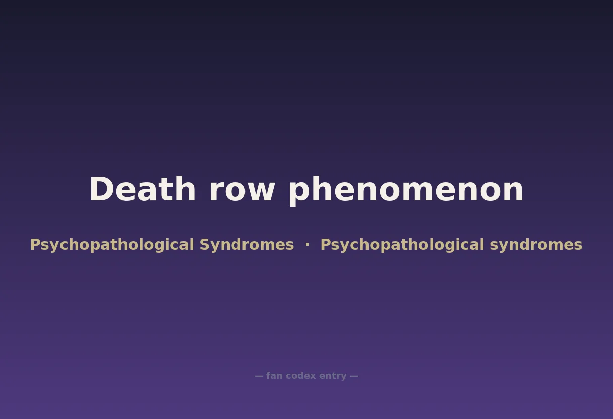 Death row phenomenon