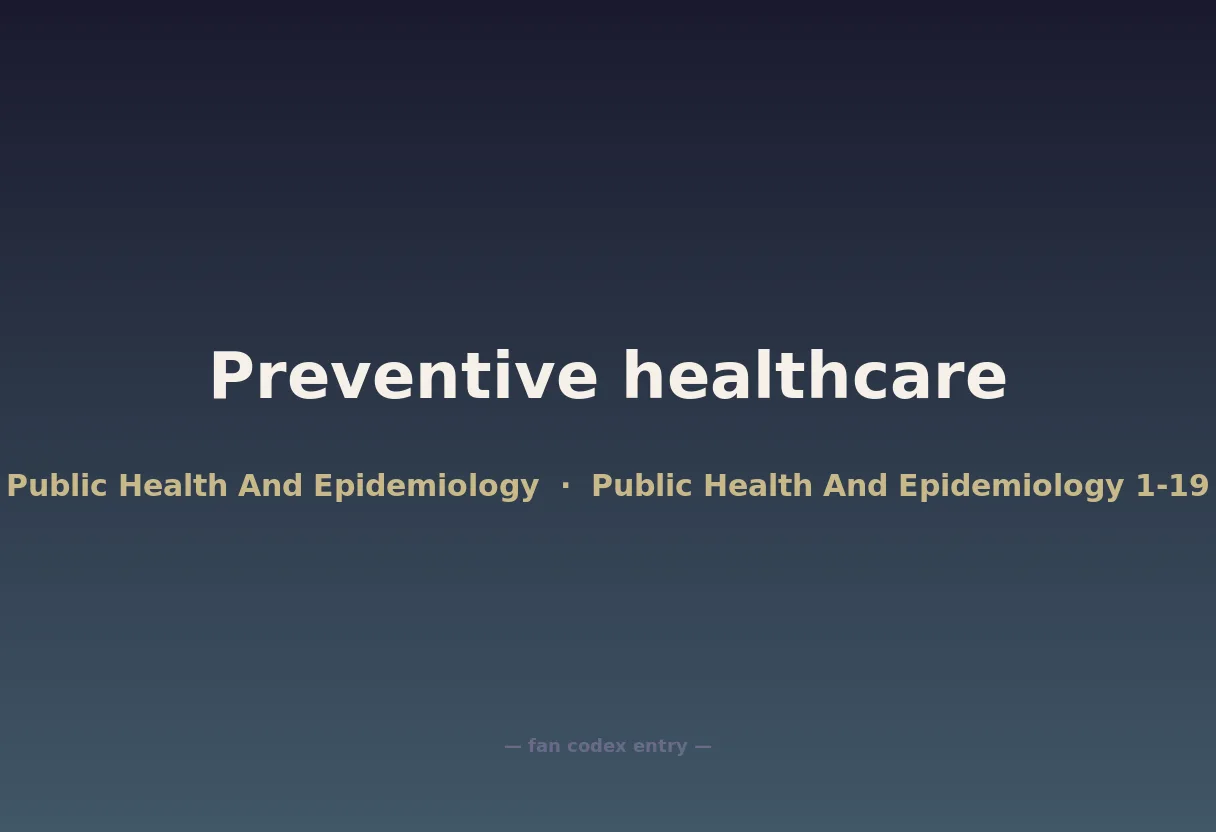 Preventive healthcare