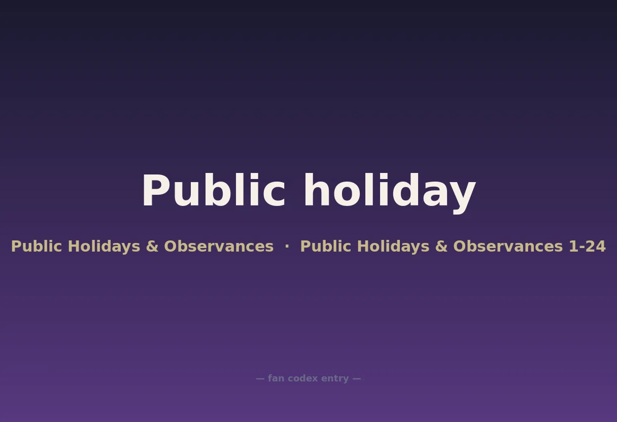 Public holiday