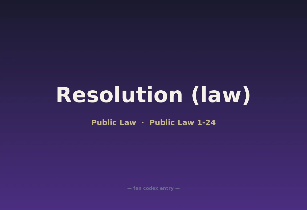 Resolution (law)