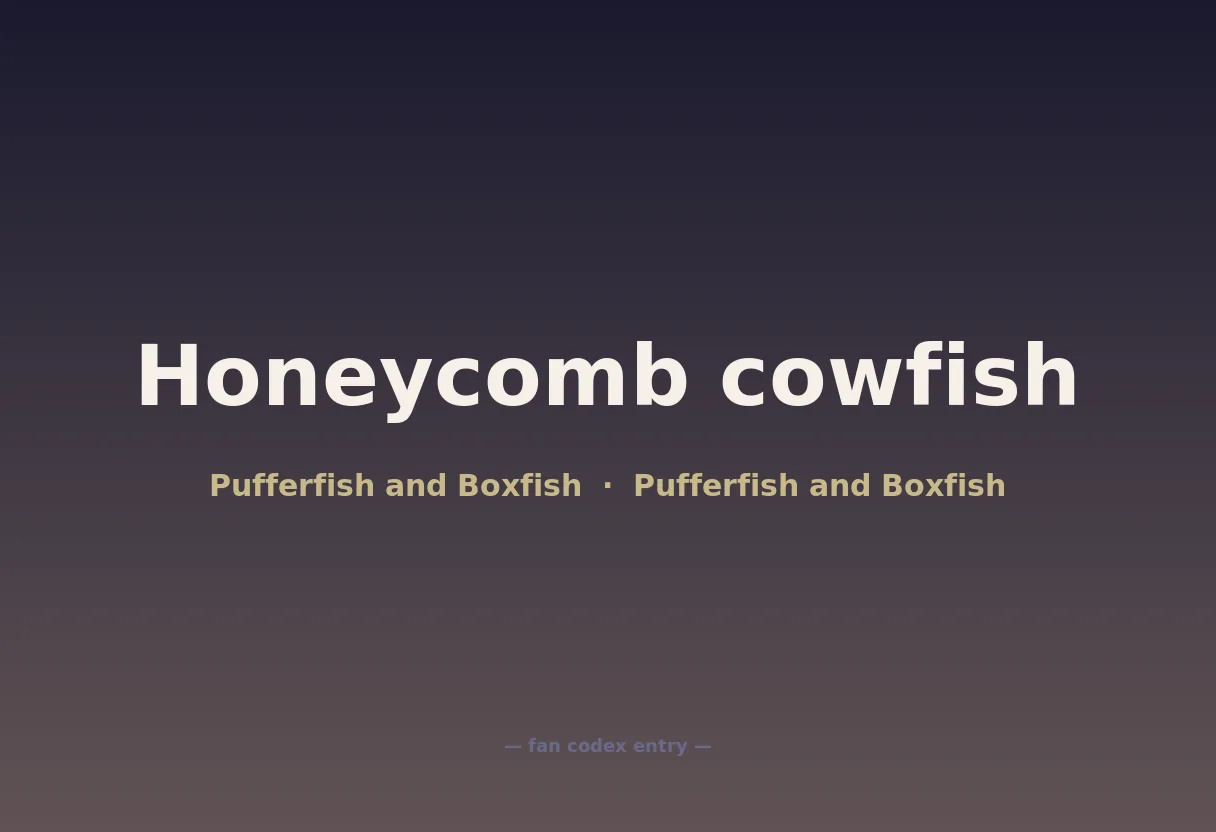 Honeycomb cowfish