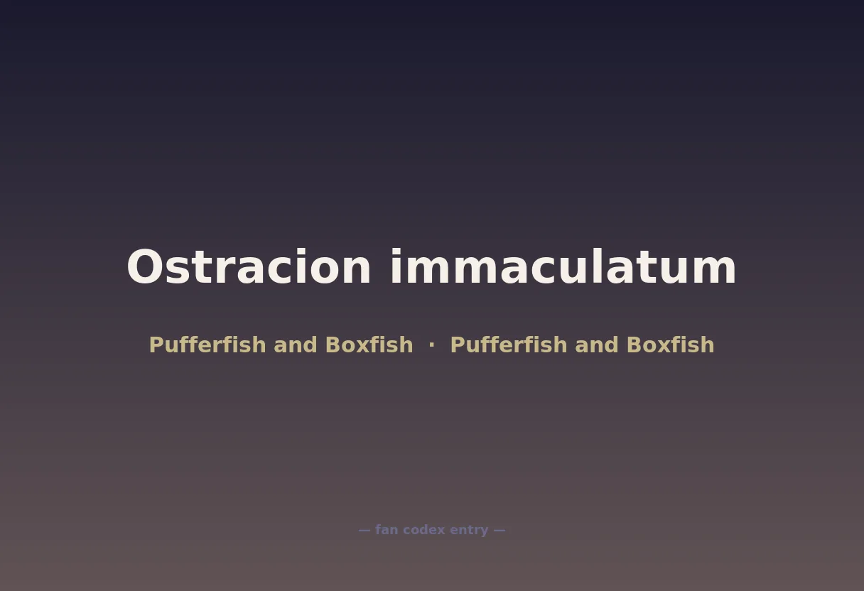 Ostracion immaculatum
