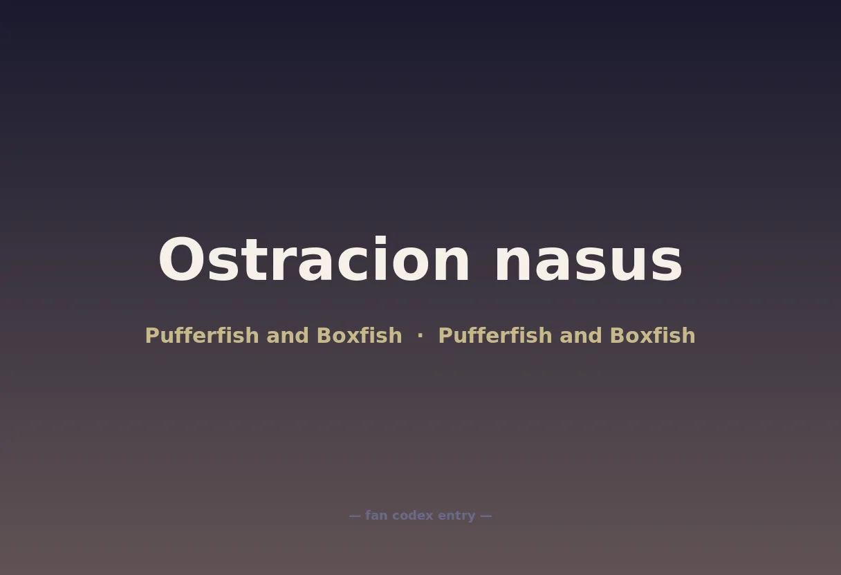 Ostracion nasus