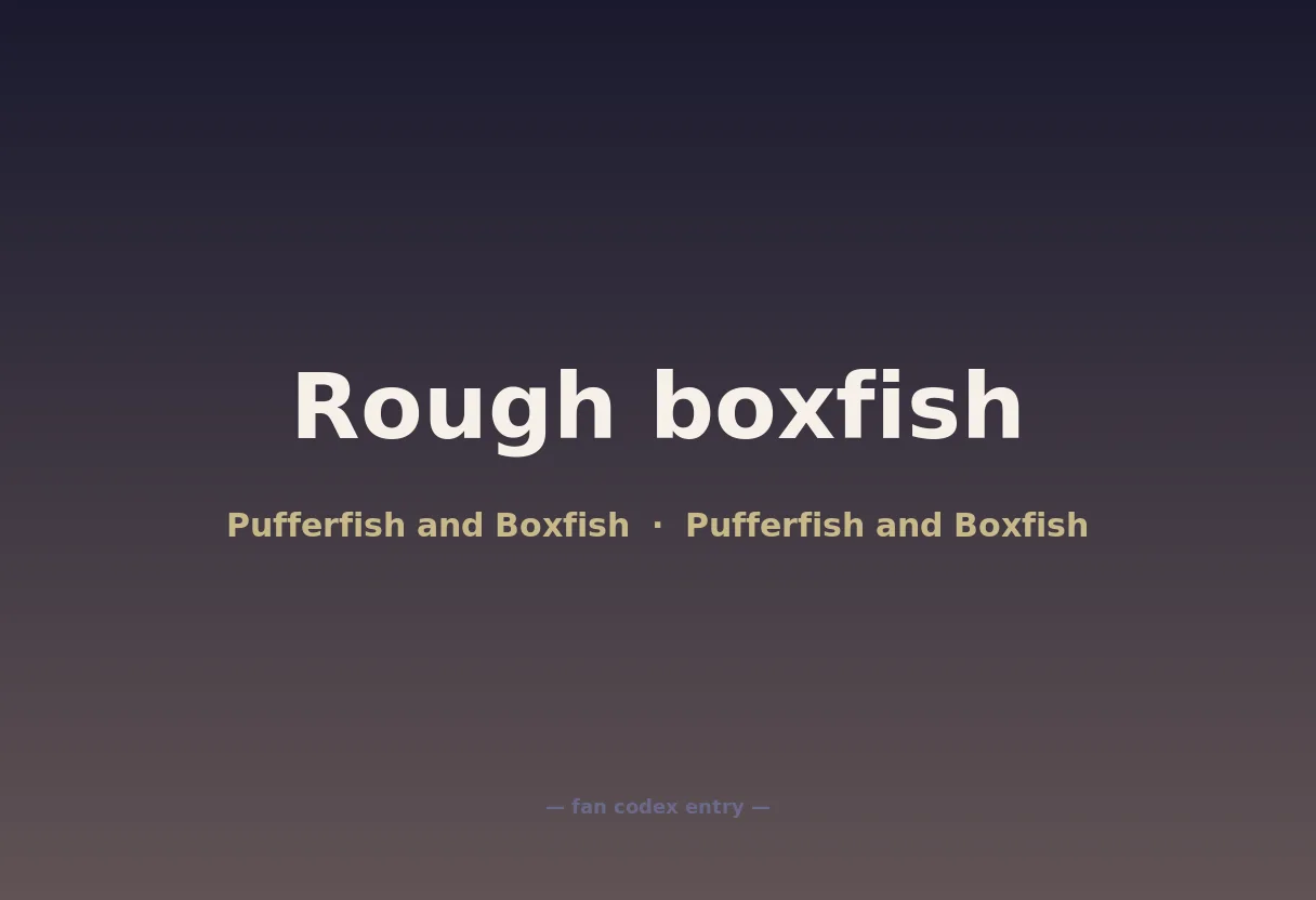 Rough boxfish
