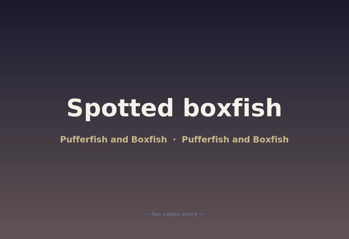 Spotted boxfish