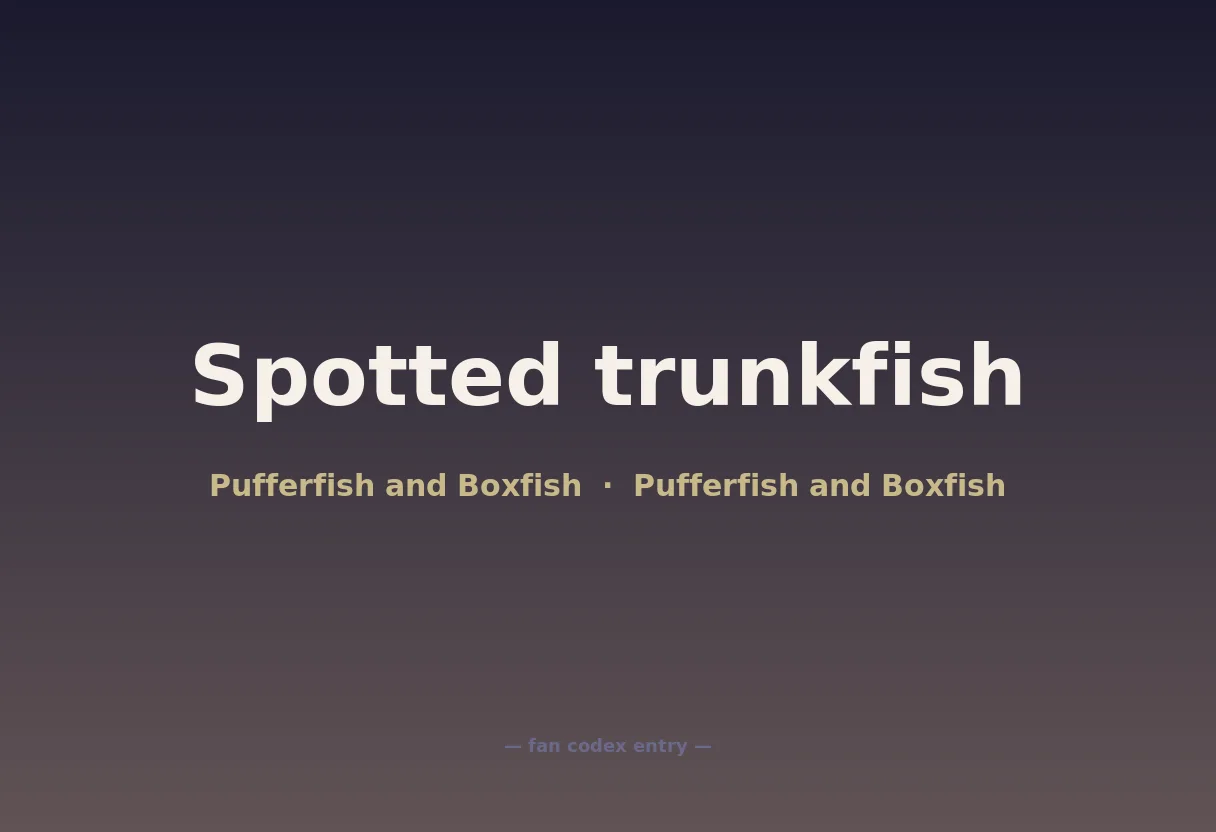 Spotted trunkfish