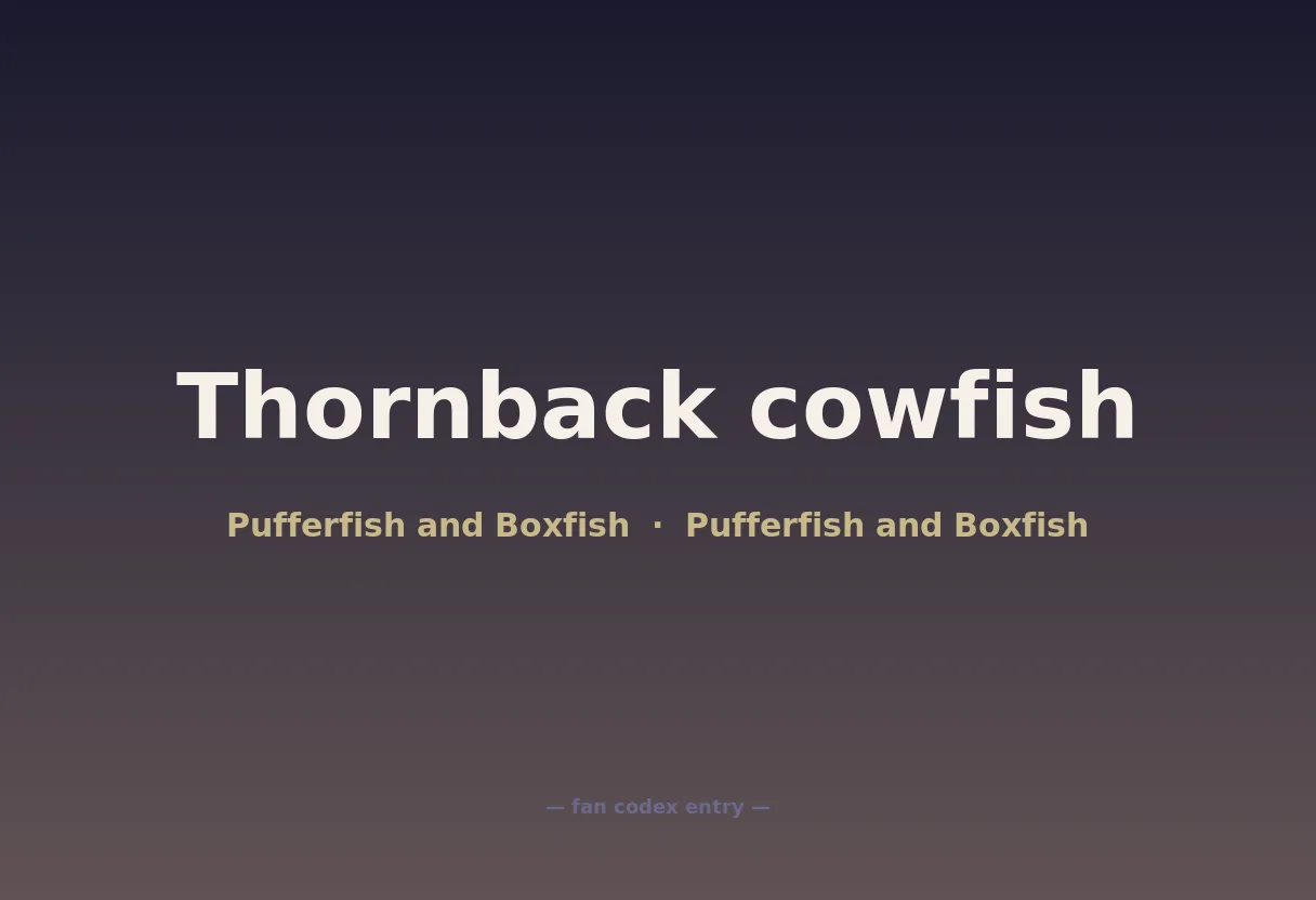 Thornback cowfish