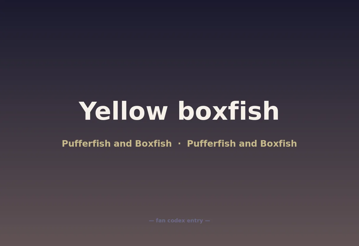 Yellow boxfish